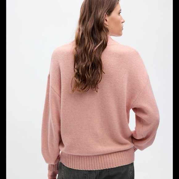 GAP Women’s Cashsoft Mockneck Sweater Knitwear Large Soft Pink - Picture 2 of 8